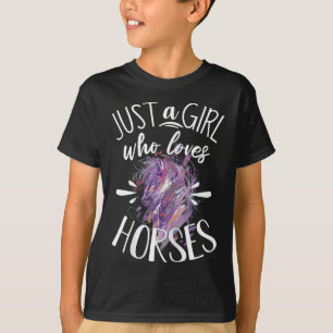 Horse Graphic Women Girls Horseback Riding Horse L T-Shirt