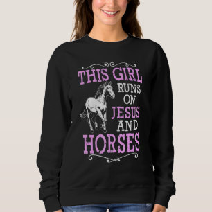 Horse Graphic Women Girls Horseback Riding Horse Sweatshirt
