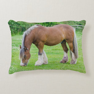 Horse Grazing Decorative Cushion