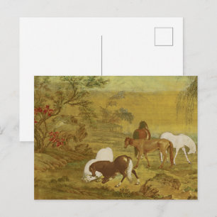Horse Grazing in the Suburbs Fine Art Postcard