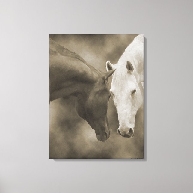 Horse Greetings Wrap Canvas Print (Front)