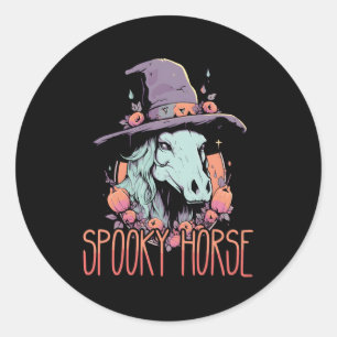 Horse Halloween Horseback Riding Trick Or Treat Classic Round Sticker