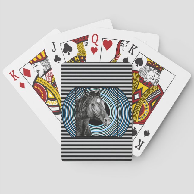 Horse Hand Drawn Art  Playing Cards (Back)
