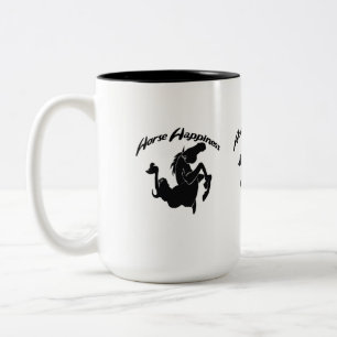 Horse Happiness Two-Tone Coffee Mug