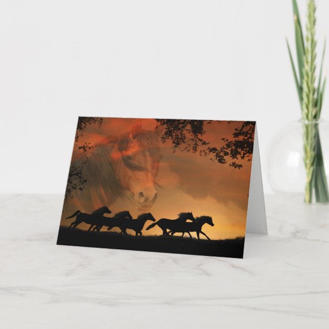 Horse Happy Birthday Card (Front)