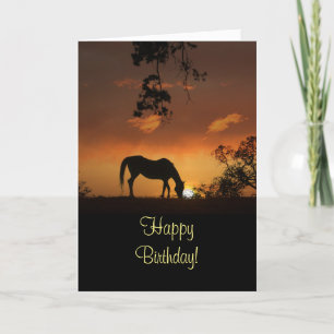 Horse Happy Birthday Card