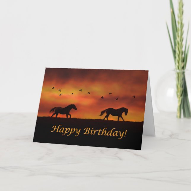 Horse Happy Birthday Card (Front)