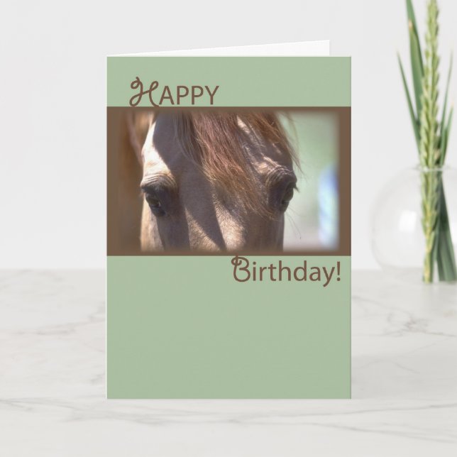 Horse, Happy Birthday Card (Front)