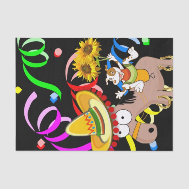 Horse Happy Birthday Tissue Paper (Front)