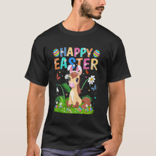 Horse Happy Easter Egg Hunt Bunny Ear Easter Sunda T-Shirt