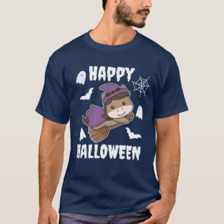 Horse Happy Halloween Witch Witch Costume friends T-Shirt