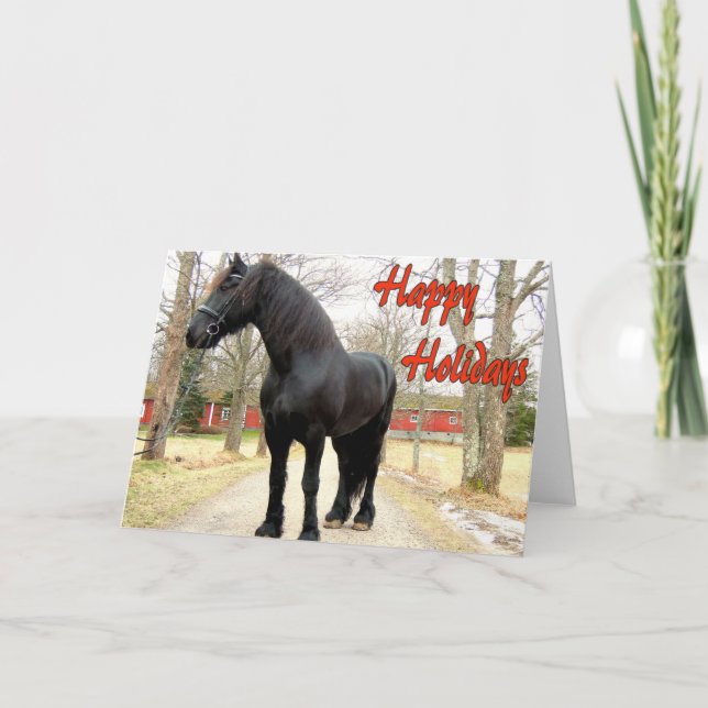 Horse Happy Holidays.jpg Holiday Card (Front)
