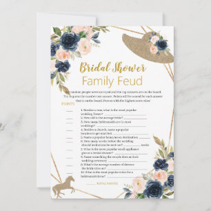 Horse & Hat Theme “Survey Says” Bridal Shower Game Invitation