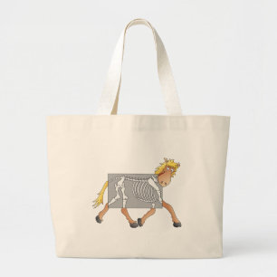Horse having an  x-ray large tote bag