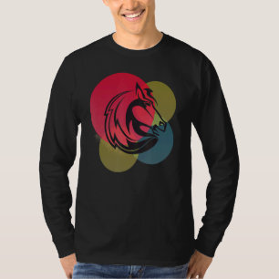 Horse Head Abstract Colourful Minimalist Design T-Shirt