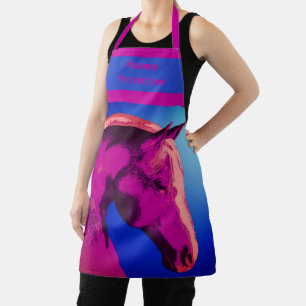 Horse Head Abstract Colours  Personalised Apron