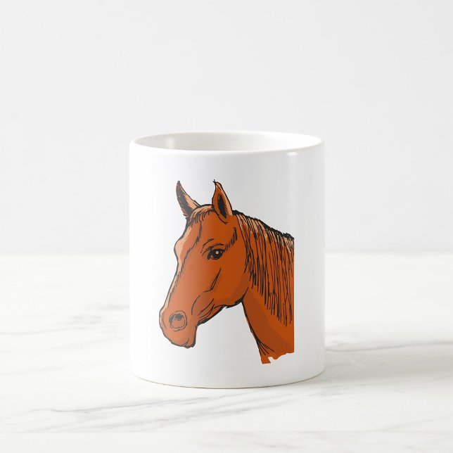 Horse Head Brown Farm Animal Coffee Mug (Creator Uploaded)