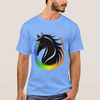 horse head coloured ring funny T-Shirt