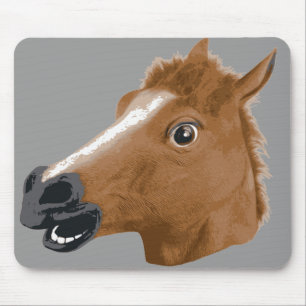 Horse Head Creepy Mask Mouse Mat