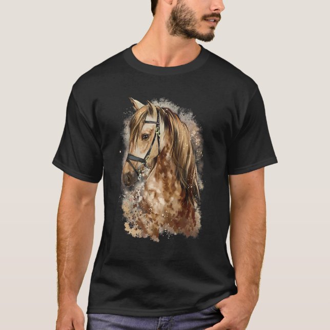 Horse Head for Horseback Riding Horse Equestrian T-Shirt (Front)