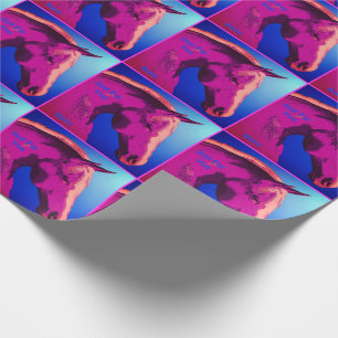 Horse Head In Pink Personalized Wrapping Paper