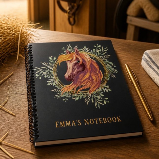 Horse Head Personalised Spiral Notebook (Creator Uploaded)