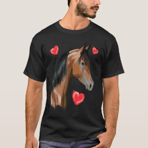 Horse Head Watercolor Equestrian Men Women Riding T-Shirt
