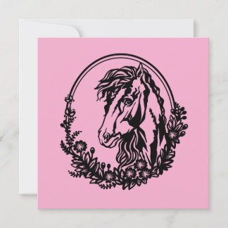 Horse head with flowers