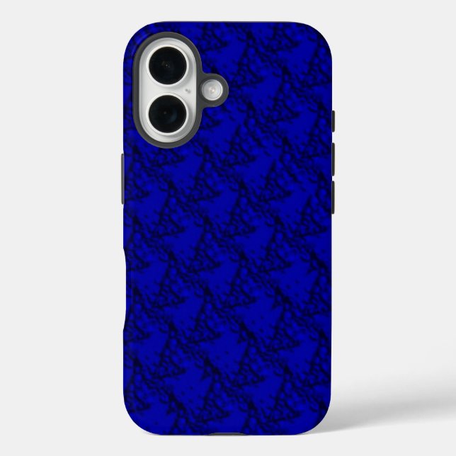 Horse Heads in blue artdeco Case-Mate iPhone Case (Back)