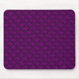 Horse Heads in red violet artdeco Mouse Mat