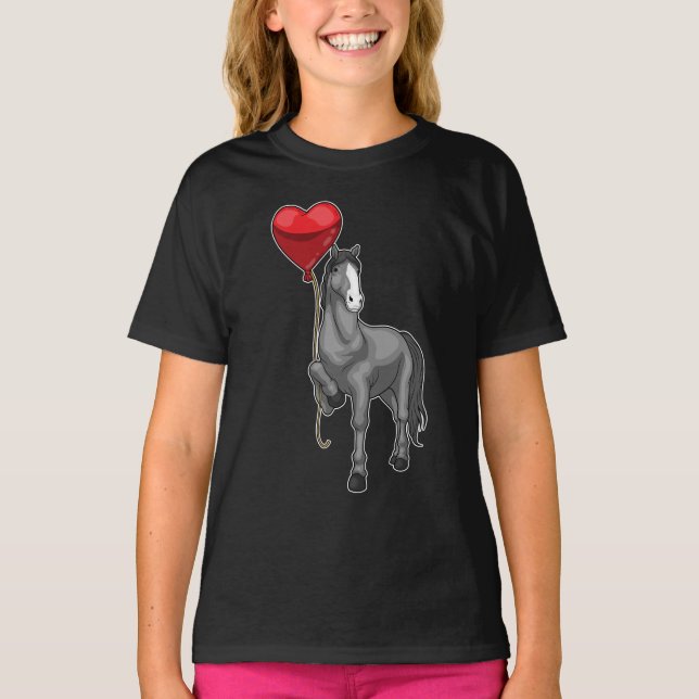 Horse Heart Balloon T-Shirt (Front)