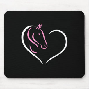 Horse Heart Cute Horseback Riding Equine Equestria Mouse Mat