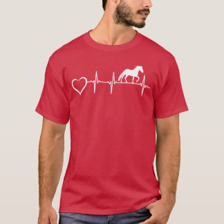 Horse Heartbeat Heart Horse Girls Horse Lover T-Shirt