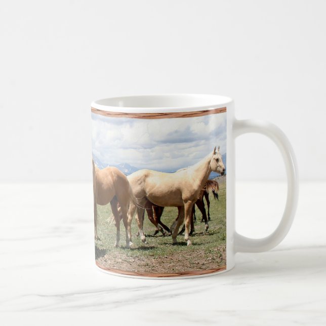 Horse Herd Under Big Sky Coffee Mug (Right)