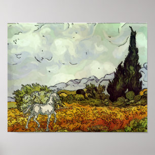 Horse, Homage Van Gogh Poster
