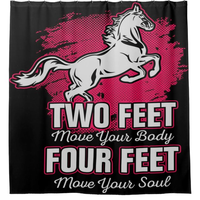 Horse Horse equestrian Shower Curtain (Front)