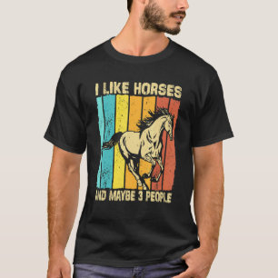 Horse Horse Men Women Boys Girls Introvert T-Shirt