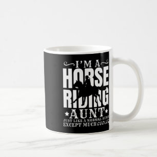Horse Horseback Riding Aunt Normal But Cooler Aunt Coffee Mug