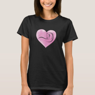 Horse Horseback Riding Cowgirl Pink Heart T-Shirt