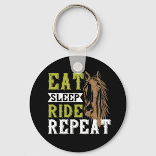 Horse Horseback Riding Equestrian Western Farm Key Ring