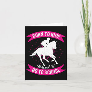 Horse Horseback Riding Girl Rider Funny Animals Lo Card