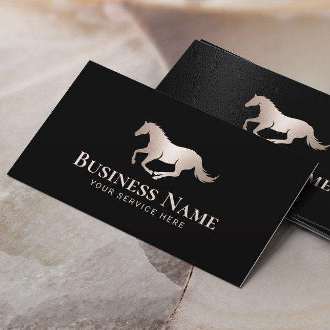 Horse Horseback Riding Modern Pony Club Equine Business Card (Creator Uploaded)