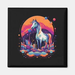 Horse Horseback Riding Trail Riding Equestrian Hor Magnet