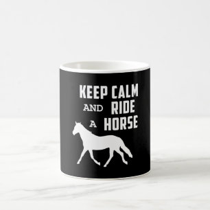 Horse Horses Horseshoe Riding Keep Calm Gift Idea Coffee Mug
