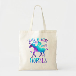 Horse Horses Just a girl who loves Horses 3 Horse  Tote Bag
