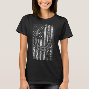 Horse Horsescute Ss Cute Ss American Flag Usa For T-Shirt