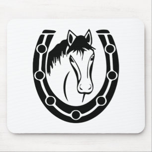 Horse Horseshoe Equestrian Pony Horses Cowgirl Mouse Mat