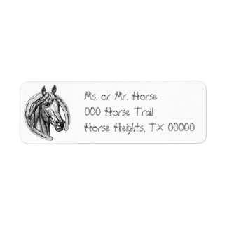 Horse & Horseshoe Return Address Labels