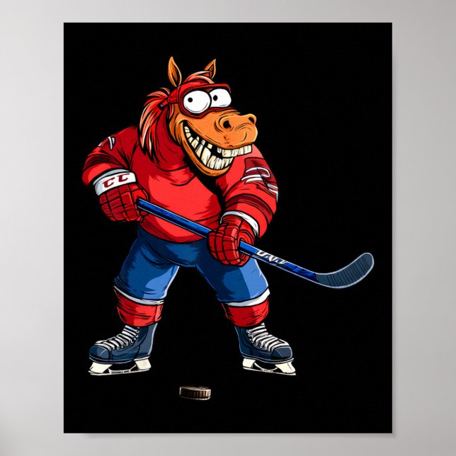 Horse Ice Hockey  Poster (Front)