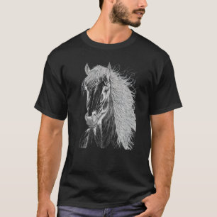 Horse illustration Gift for Horseback Riding Horse T-Shirt